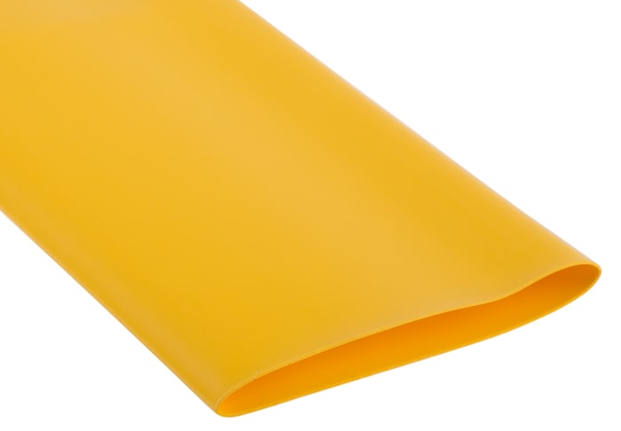 RS PRO Heat Shrink Tubing, Yellow 38.1mm Sleeve Dia. x 1.2m Length 2:1 Ratio
