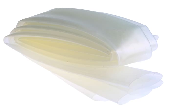 RS PRO Halogen Free Heat Shrink Tubing, Clear 50.8mm Sleeve Dia. x 1.2m Length 2:1 Ratio