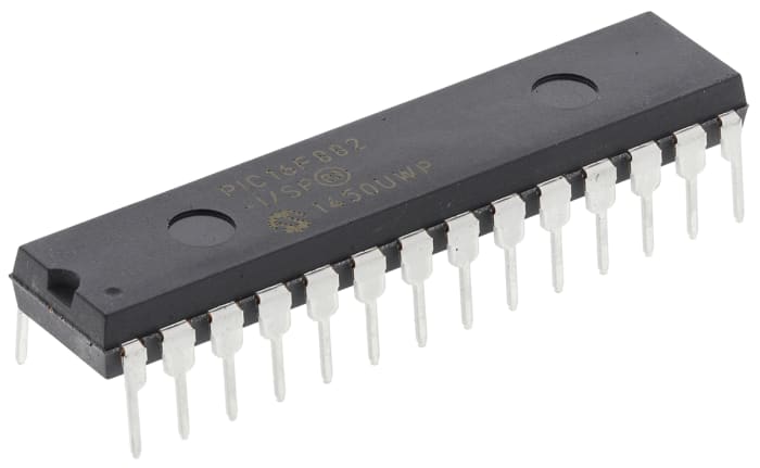 Microchip, 8bit PIC, PIC16F Microcontroller, 20MHz, 128 B, 2048 x 14 words Flash, 28-Pin SPDIP