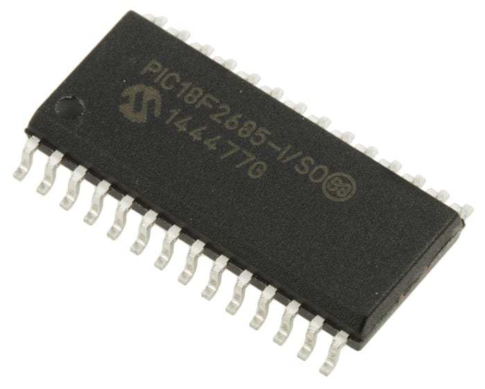 Microchip, 8bit PIC, PIC18F Microcontroller, 40MHz, 1.024 kB, 96 kB Flash, 28-Pin SOIC
