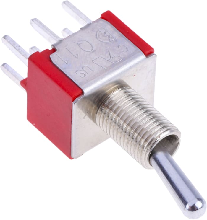 RS PRO Toggle Switch, PCB Mount, On-On, DPDT, Through Hole Terminal, 250V