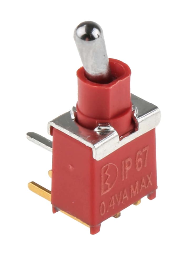 Toggle Switch / Toggle Anahtar, SPDT, 20 V'de 400 mA, PCB'ye Monte, Açık-Açık, IP67