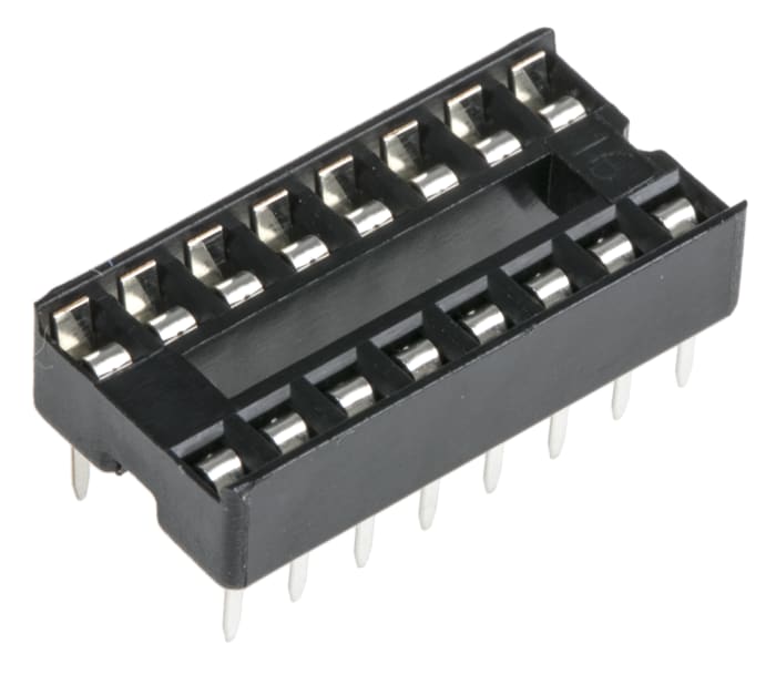 Support DIL Winslow 16 voies, Traversant, broches Estampé, Entraxe de 2.54mm, largeur de rangée 7.62mm