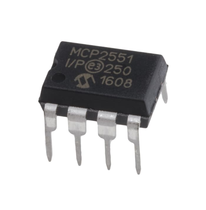Microchip MCP2551-I/P, CAN Transceiver 1Mbps ISO 11898, 8-Pin PDIP
