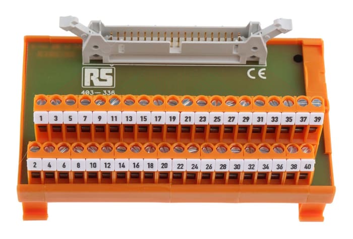 Module d'interface IDC 40 Contacts, Montage sur Rail DIN