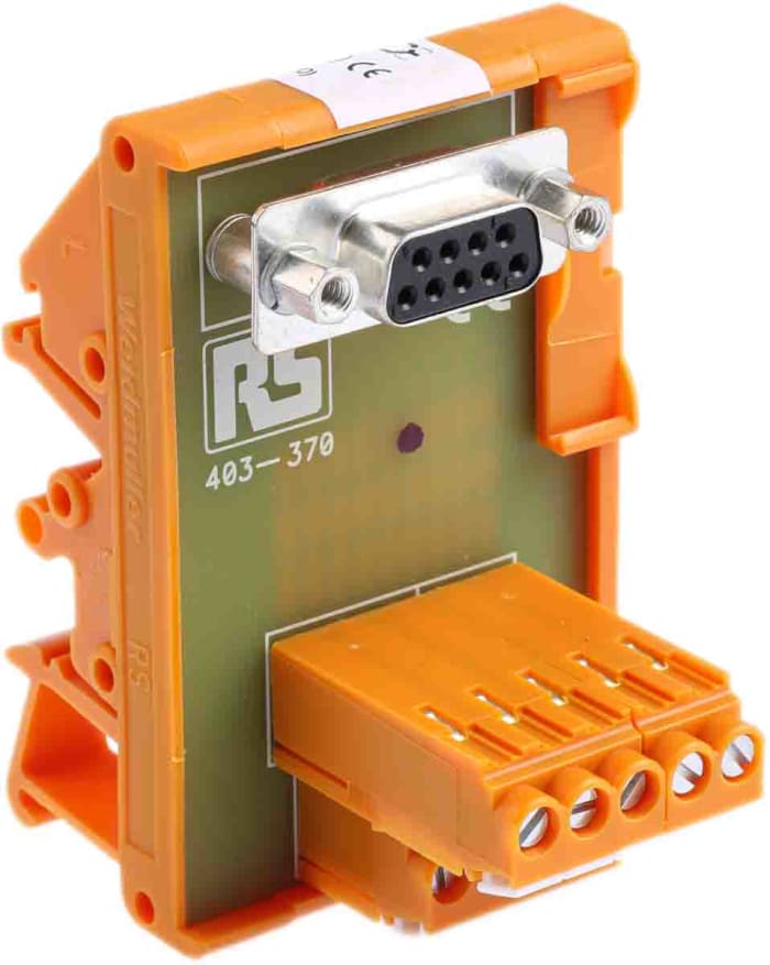 Module d'interface Sub-D 9 Contacts, Femelle, Montage sur Rail DIN