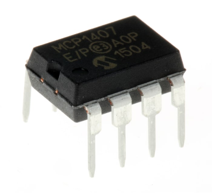 Microchip MCP1407-E/P MOSFET Gate Driver 1, 6 A, 18V 8-Pin, PDIP