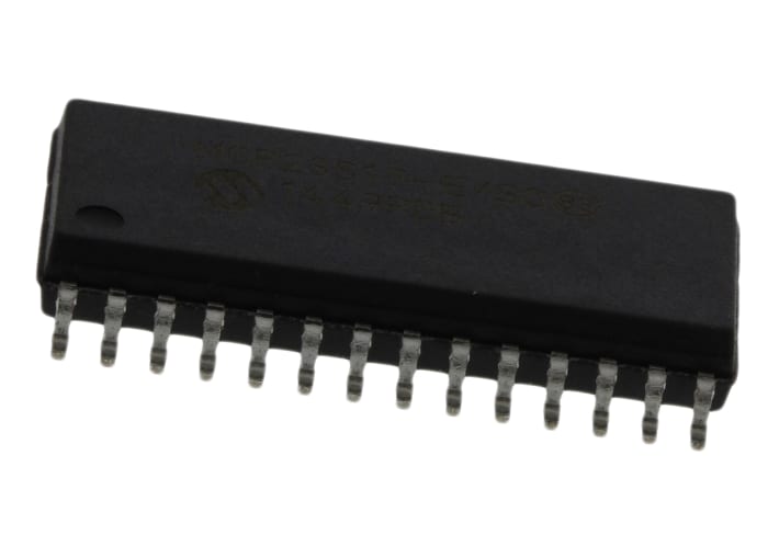 Expansor de E/S, MCP23S17-E/SO, 16 canales, Serie SPI, SOIC, 5MHZ, 28 pines