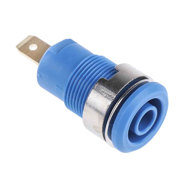 Fiche banane femelle 4 mm Staubli Bleu Femelle 24A 1000V