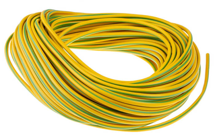 RS PRO  RS PRO PVC Green, Yellow Cable Sleeve, 4mm Diameter, 30m