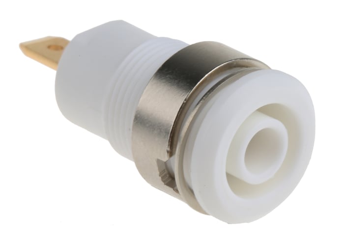 Fiche banane femelle 4 mm Staubli Blanc Femelle 24A 1000V