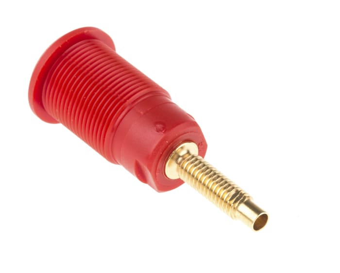Staubli Red Female Banana Socket, 4 mm Connector, Solder Termination, 32A, 1000V, Gold Plating