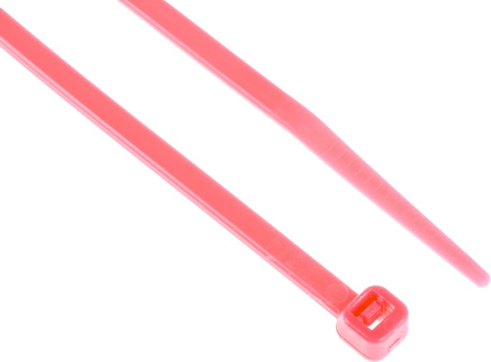 RS Pro, Pembe, Naylon, Serbest Bırakılamaz Kablo Bağı, 203mm x 3,6 mm