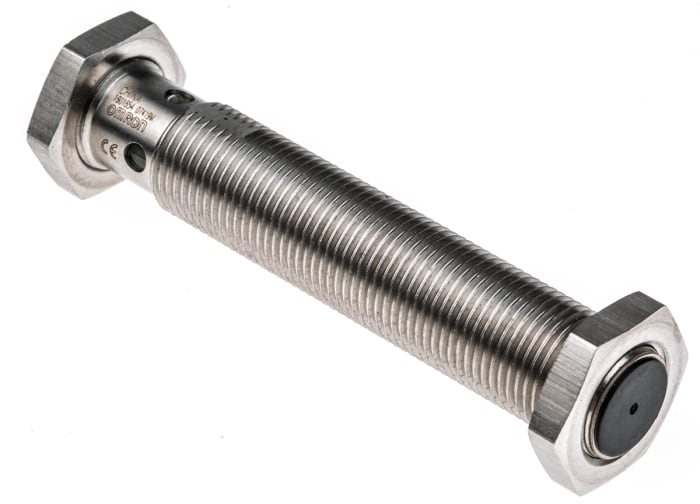 Omron Inductive Threaded Barrel Proximity Sensor, M12, 4 mm Detection, PNP NO, 12 → 24 V dc