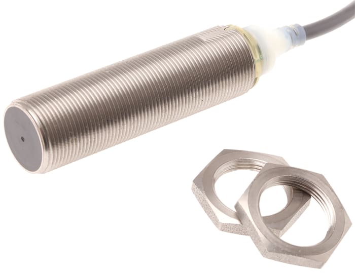 Omron Inductive Threaded Barrel Proximity Sensor, M18, 8 mm Detection, PNP NO, 12 → 24 V dc