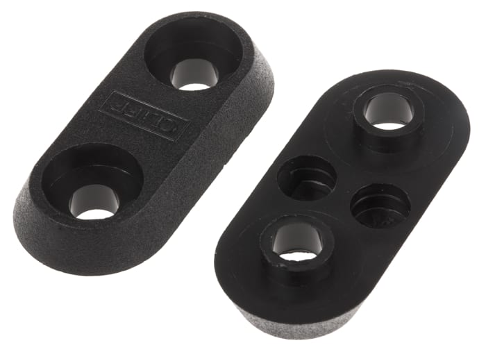 Platine de montage de borne RS PRO Noir, diamètre 16mm