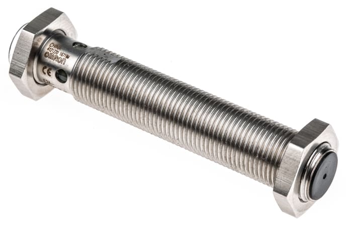 Omron Inductive Threaded Barrel Proximity Sensor, M12, 4 mm Detection, PNP NO, 12 → 24 V dc