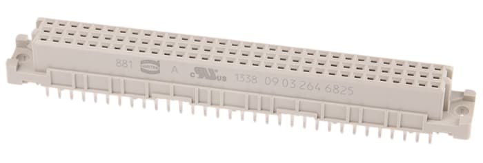 HARTING DIN 41612 64 Way 2.54mm Pitch, Type Connector Class C2, 2 Row, Straight DIN 41612 Connector, Socket