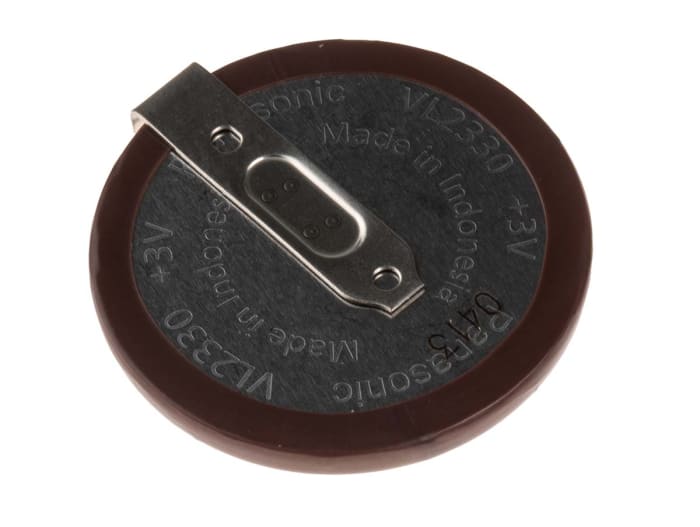 Panasonic VL2330 3V Lithium Vanadium Pentoxide Button Rechargeable Battery, 50mAh