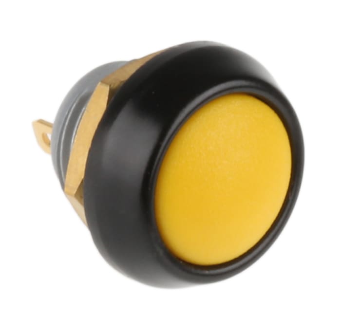 ITW Switches 59 Series Miniature Push Button Switch, Momentary, Panel Mount, 13.65mm Cutout, SPST, Clear LED, 125V ac,
