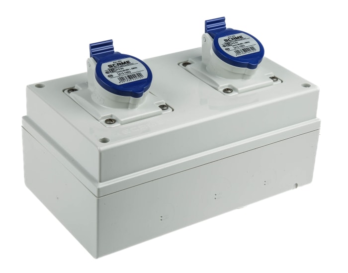 Scame IP44 Blue Surface Mount Socket, Rated At 16A, 200 → 250 V