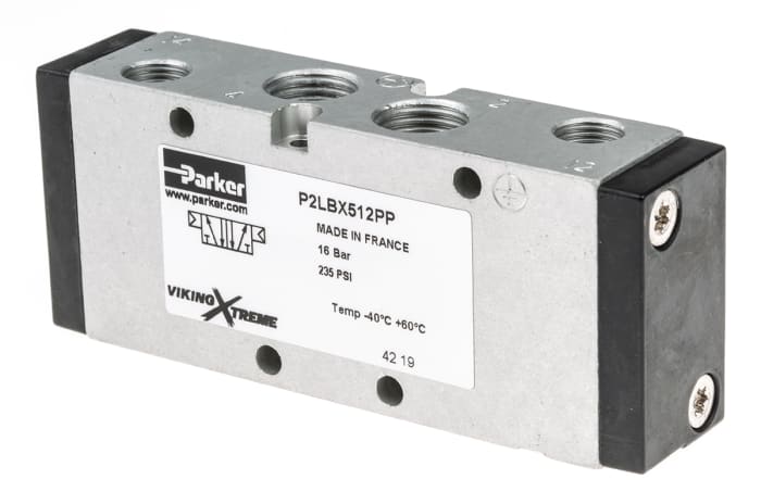 Parker 5/2 Pneumatic Solenoid Valve - Pilot/Pilot G 1/4 Viking Xtreme Series