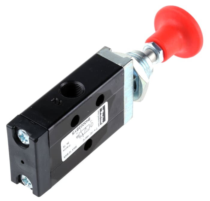 B43003BYS Parker Parker Push Button 3/2 Pneumatic Manual Control