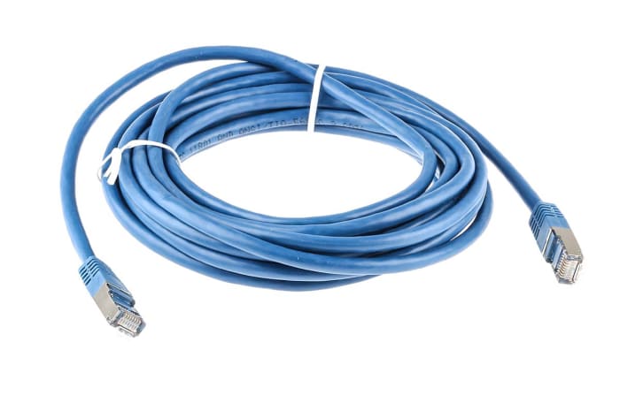 RS PRO Cat6 Male RJ45 to Male RJ45 Ethernet Cable, U/UTP, Blue PVC Sheath,  1m