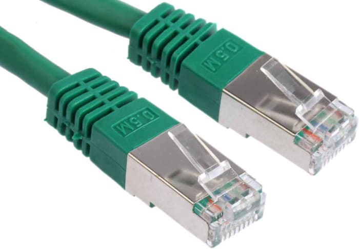 Câble Ethernet RS PRO catégorie 6, S/FTP, Vert, Longueur 0.5m PVC, avec connecteur