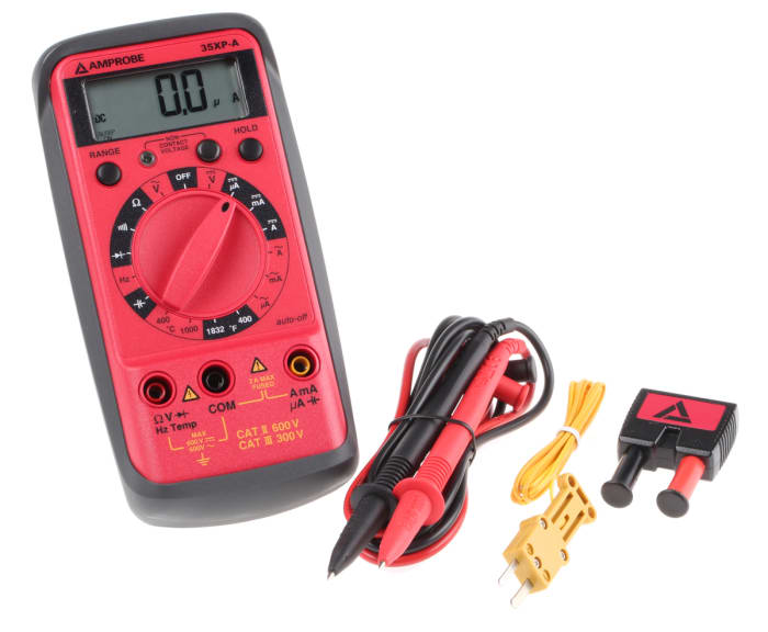 Multimètre numérique 35XPA Amprobe Portable, 600V c.a. 2A c.a.