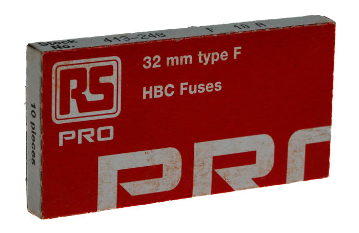 RS PRO 10A F Ceramic Cartridge Fuse, 6.3 x 32mm