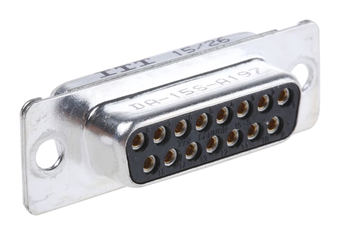 ITT Cannon D* 15 Way Panel Mount D-sub Connector Socket
