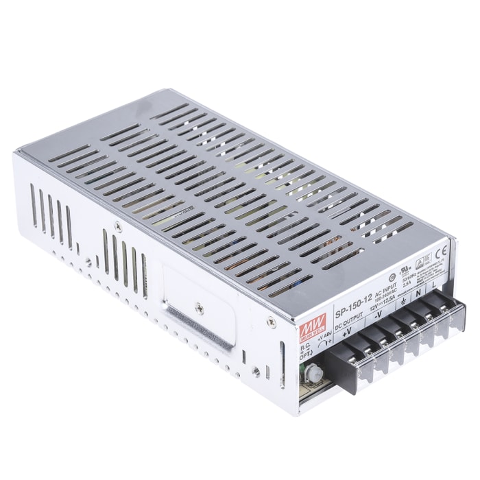 Fuente de alimentación conmutada MEAN WELL, 12V dc, 12.5A, 150W, 1 salida, Montaje en panel