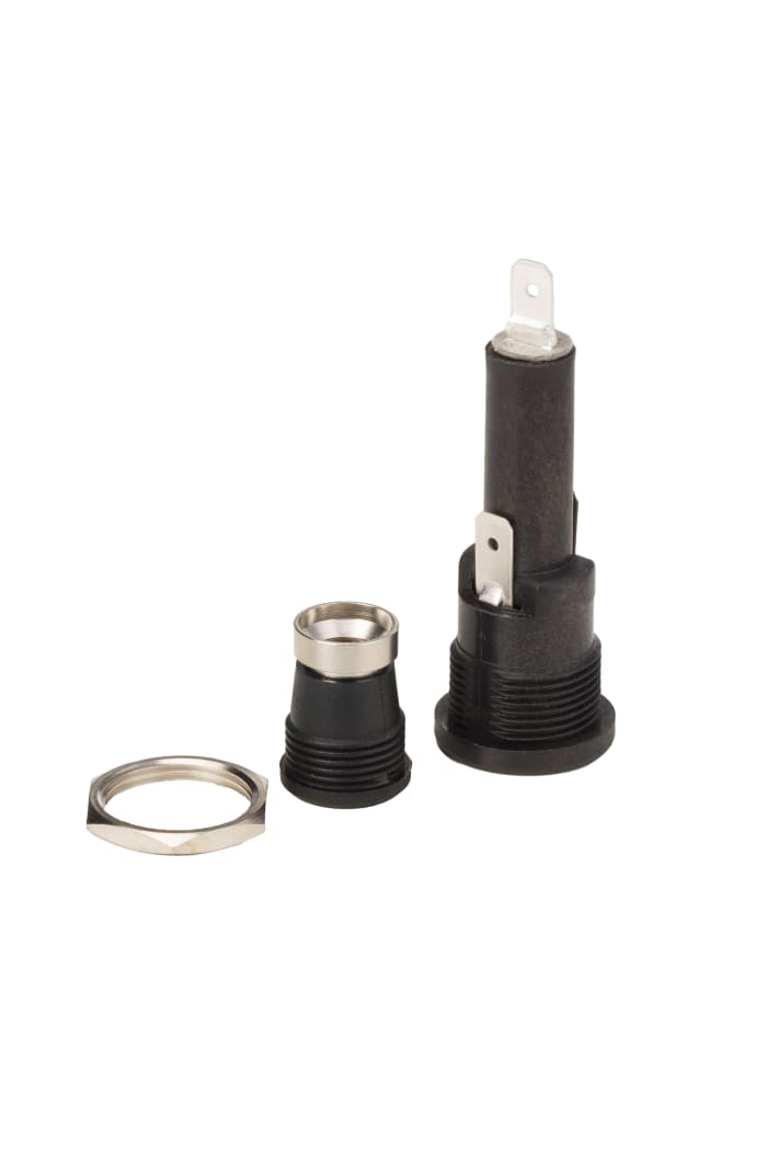 Bulgin 13A Panel Mount Fuse Holder for 6.3 x 25mm Fuse, 1P, 250V ac