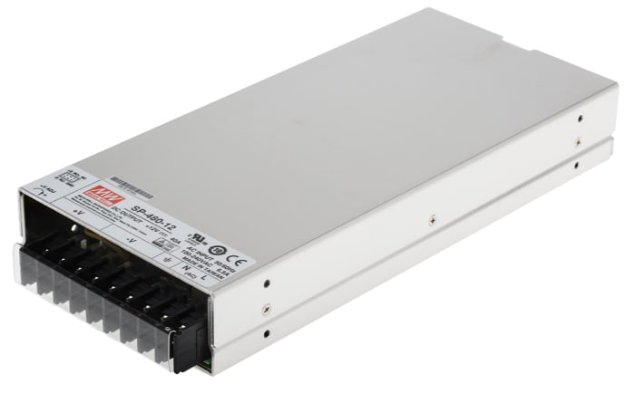 Mean Well Embedded Switch Mode Power Supply SMPS, SP-480-12, 12V dc, 40A, 480W, 1 Output, 120 → 370 V dc, 85