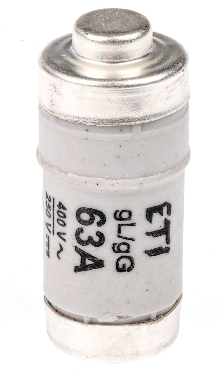 ETI 63A D02 Neozed Fuse, E18 Thread Size, gG, 400V ac