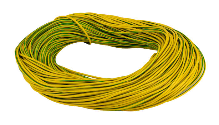 Gaine HellermannTyton en PVC, Diam. 2mm, Long. 100m, Vert, Jaune