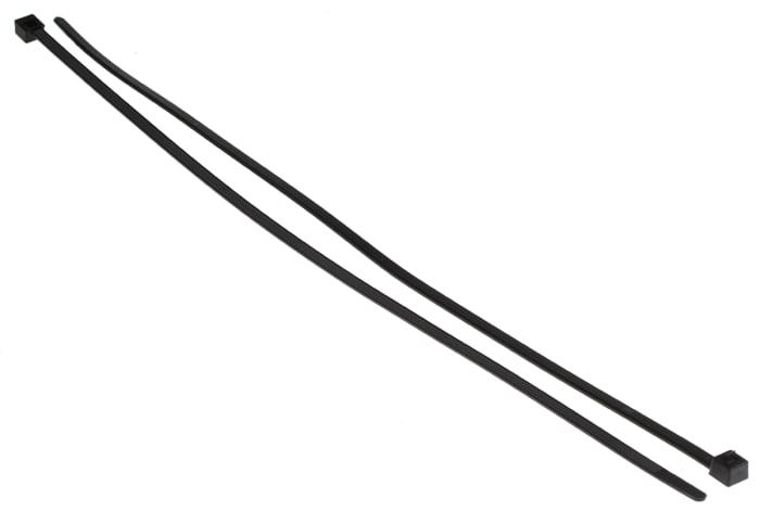 HellermannTyton Cable Tie, Releasable, 350mm x 4.6 mm, Black Polyamide 6.6 (PA66), Pk-100