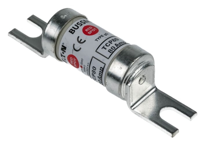 Fusible de cuchillas ranuradas excéntricas Eaton, A4, gG, gM, 660V ac, 80A, T, BS 88-2:1988, IEC 60269-2