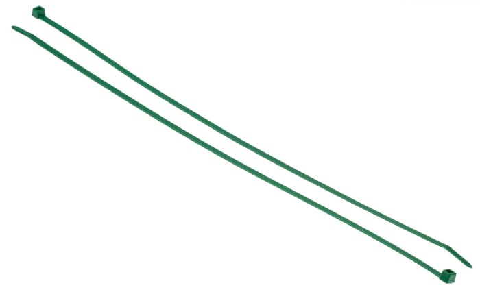 Dialight Cable Tie, 390mm x 4.6 mm, Green Polyamide 6.6 (PA66), Pk-100