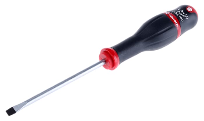 Facom Slotted  Screwdriver, 5.5 x 1 mm Tip, 100 mm Blade, 209 mm Overall