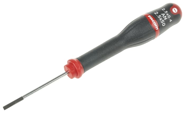 Facom Slotted  Screwdriver, 2.5 x 0.4 mm Tip, 50 mm Blade, 144 mm Overall