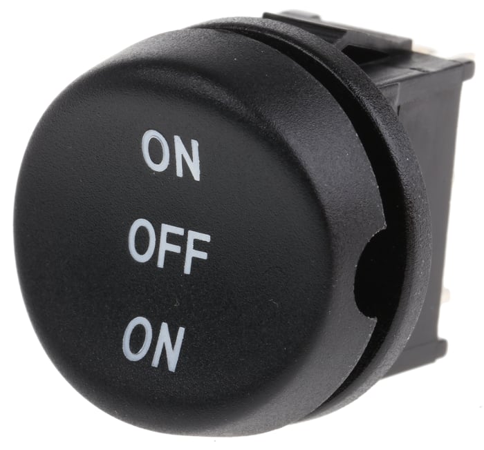RS PRO SPDT, On-Off-On Rocker Switch Panel Mount