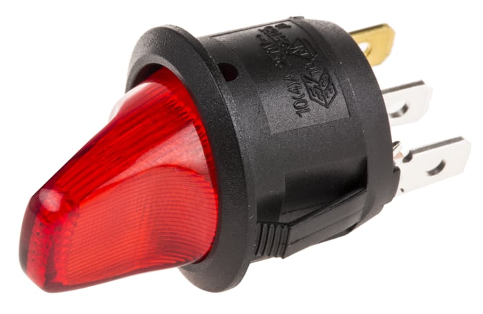 RS PRO Toggle Switch, Panel Mount, On-Off, SPST, Tab Terminal, 250V