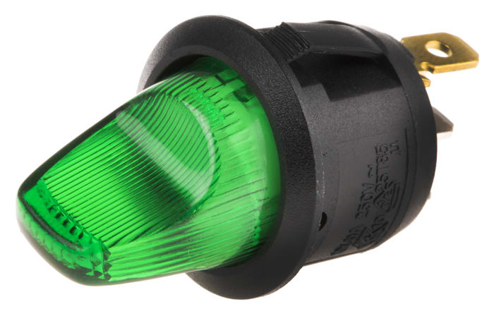 RS PRO Toggle Switch, Panel Mount, On-Off, SPST, Tab Terminal, 250V