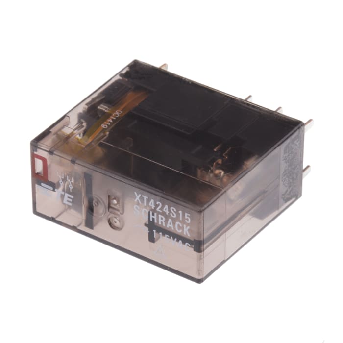 TE Connectivity PCB Mount Power Relay, 115V ac Coil, 8A Switching Current, DPDT