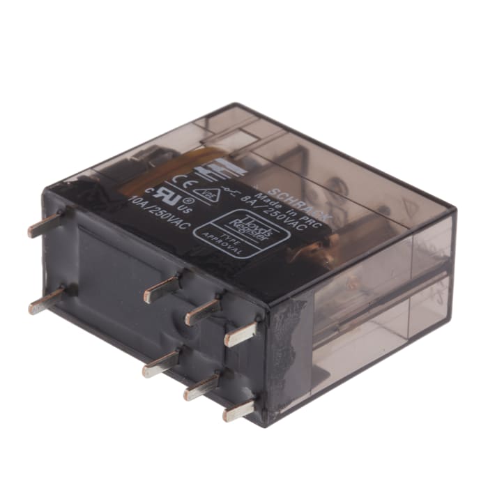 Relais de puissance TE Connectivity XT, 2 RT, bobine 12V c.c. Montage sur CI 400mW