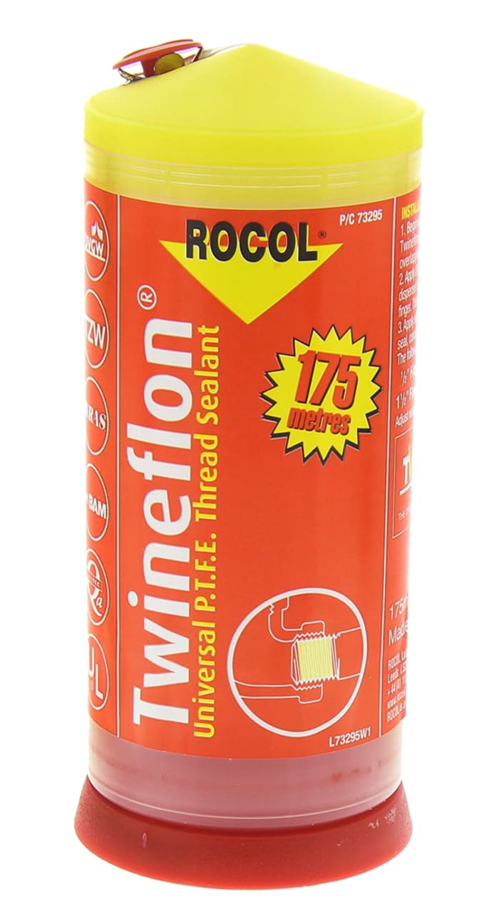 Etanchéité de tuyaux et filetages Rocol Blanc Twineflon, Bobine 175 m, -200 →+240 °C
