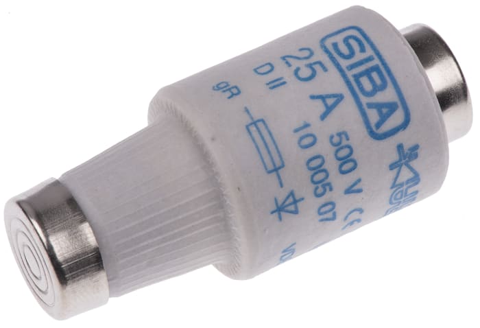 SIBA 25A DII Diazed Fuse, E27 Thread Size, gR, 500V ac