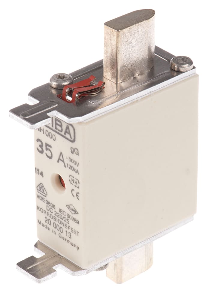SIBA 35A Centred Tag Fuse, NH000, 500V ac